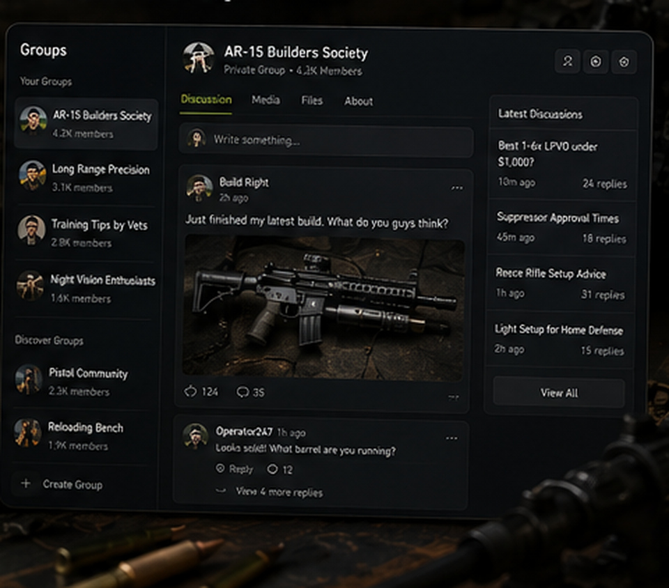 Community groups and discussion threads